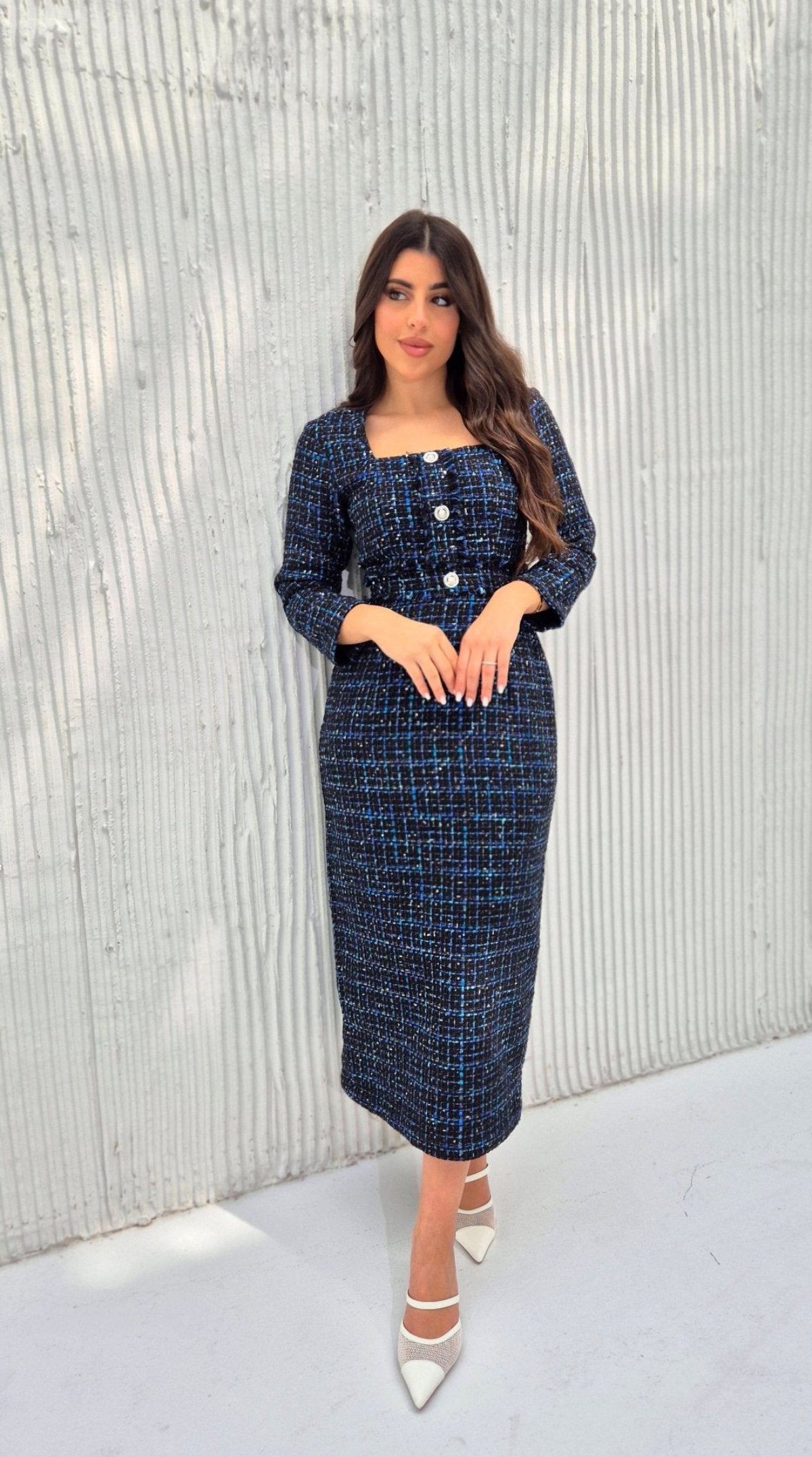 Sophia Tweed Midi Dress HOUSE OF CHARMS Sophia Tweed Midi Dress HOUSE OF CHARMS