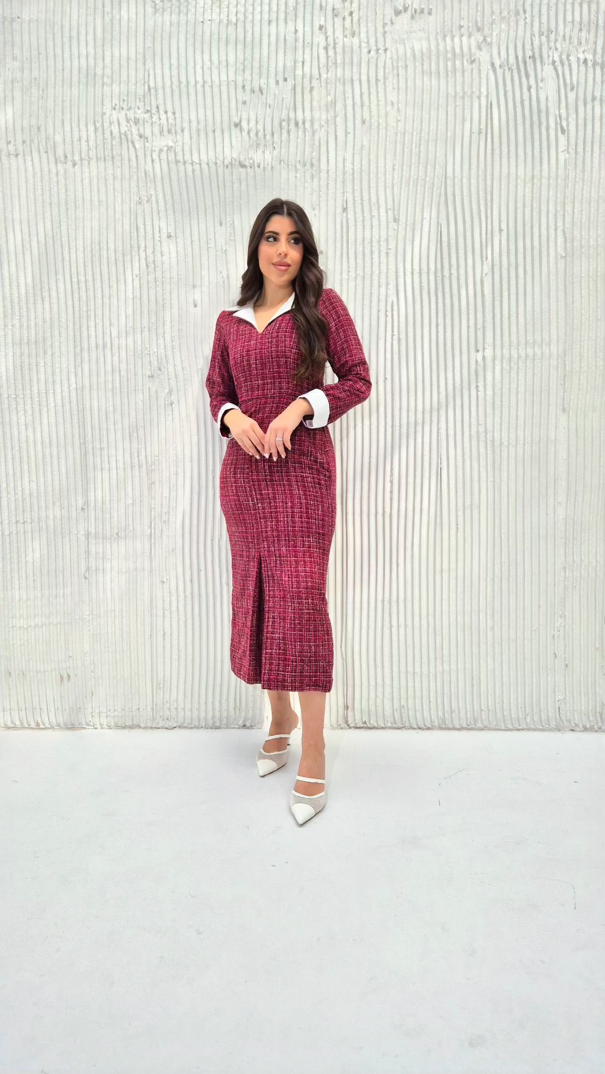 Scarlet Tweed Midi Dress